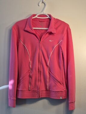 Nike Women's Pink Dri-Fit- Zip Athletic Jacket